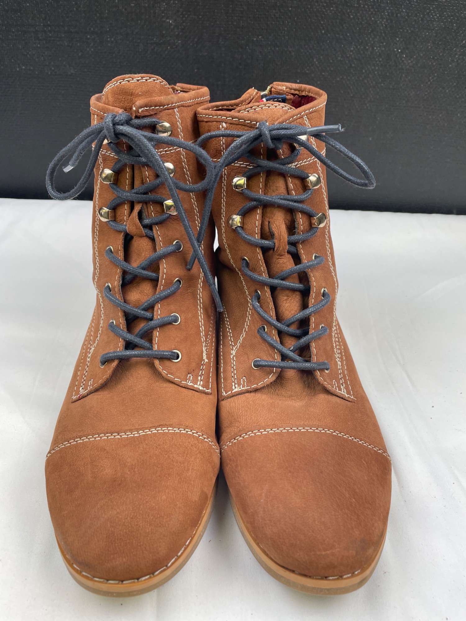 Women's Brown Suede Ankle Boots Shoes .5