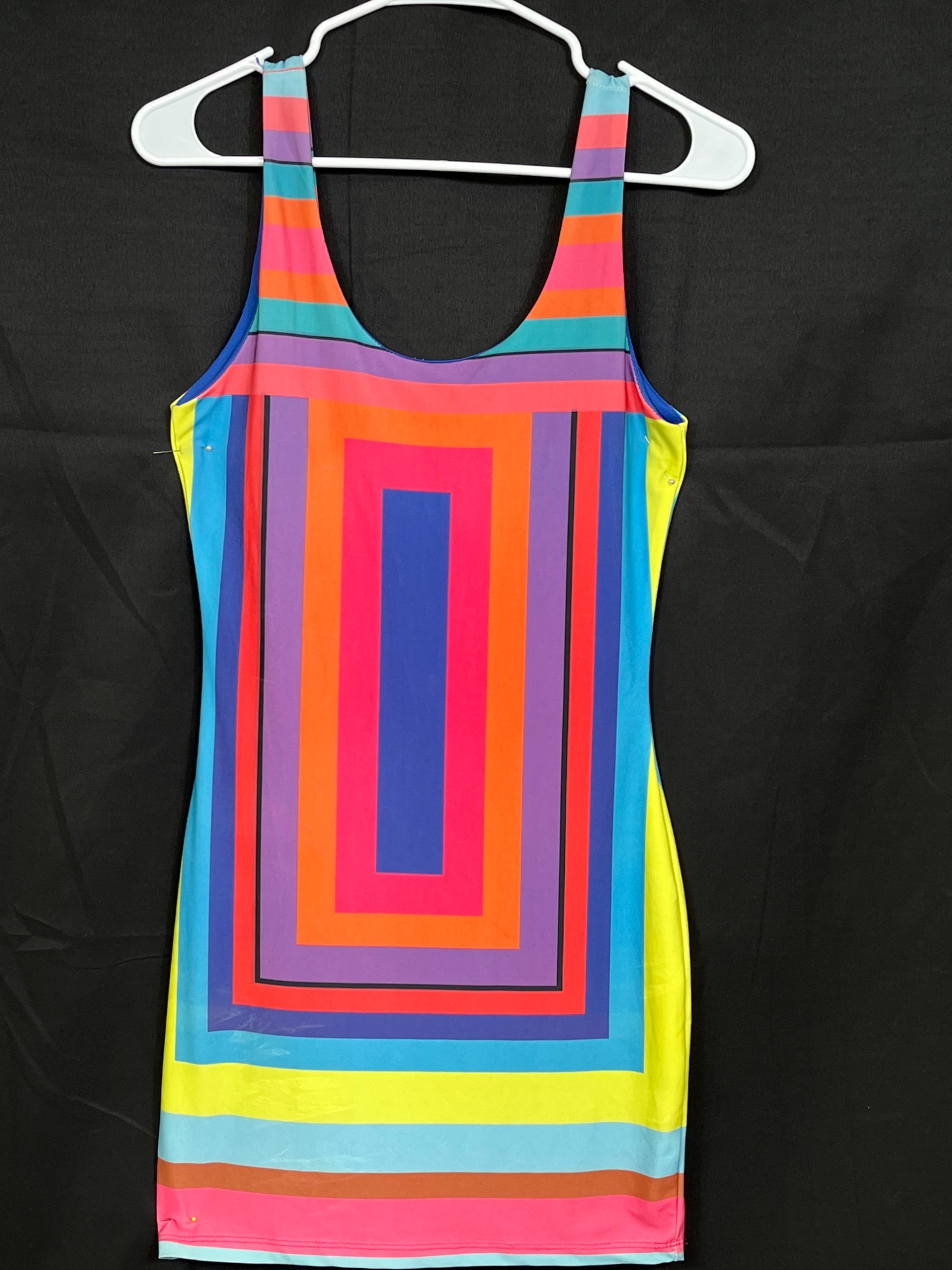 Joyce Leslie Colorful Striped Sleeveless Bodycon Dress
