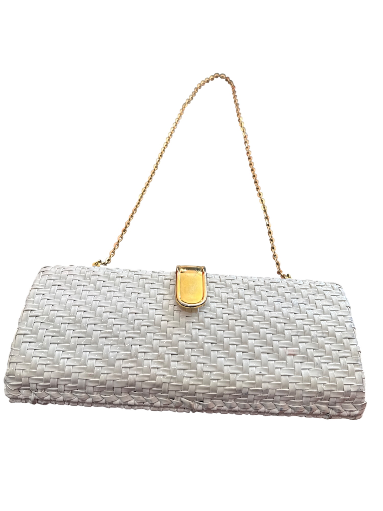 Rivoli Vintage White Woven Clutch shoulder bag /3644768