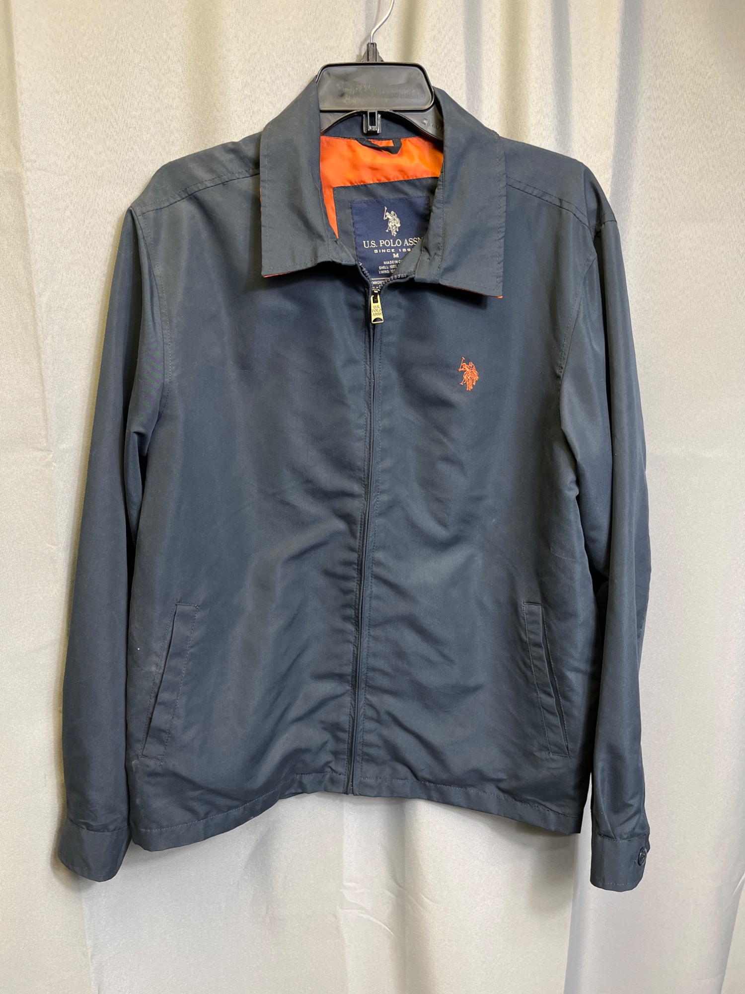 U.S. Polo Assn. Mens Blue Full Zip Jacket