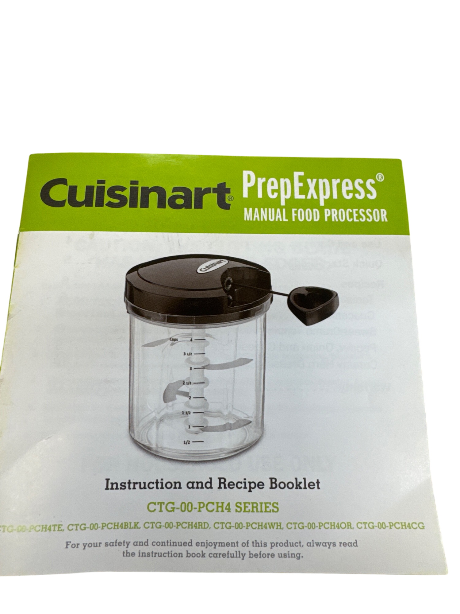 PrepExpress Manual Food Processor CTG-00-PCH4 Series