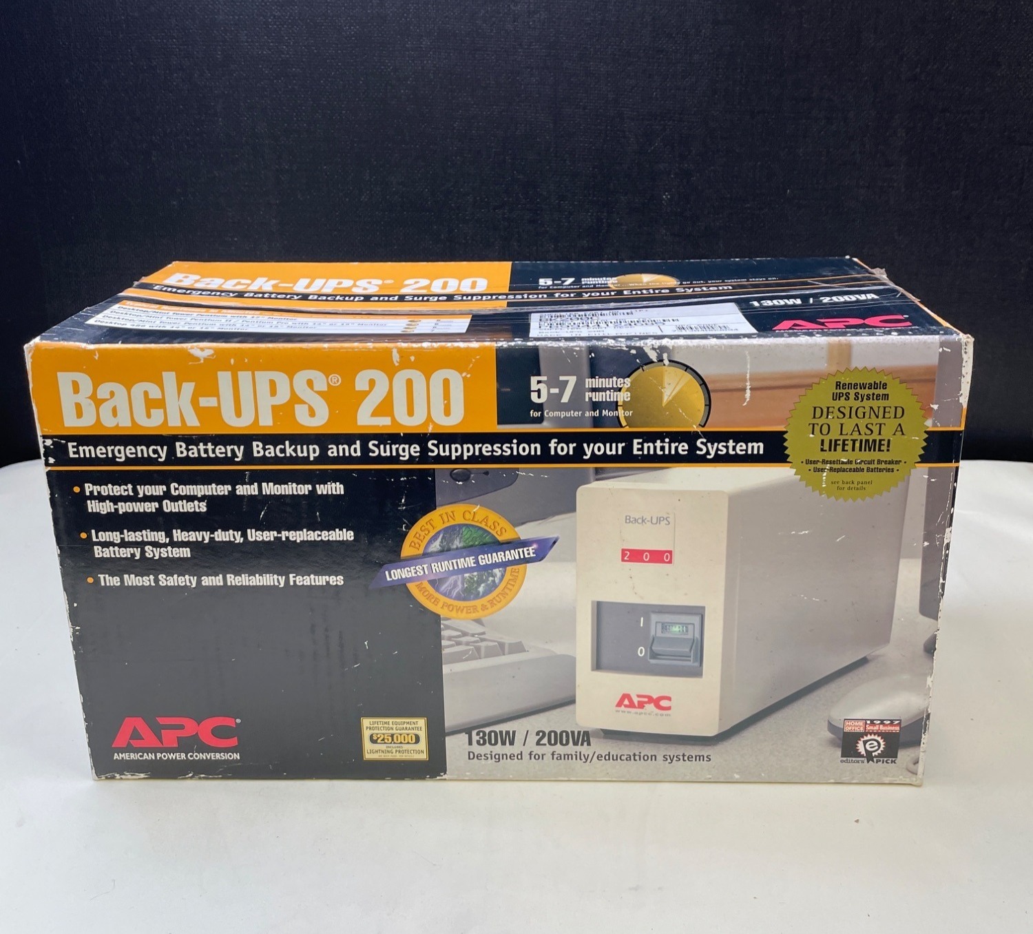 Back-Ups-200 Emergency battery back up Surge Suppression entire sys