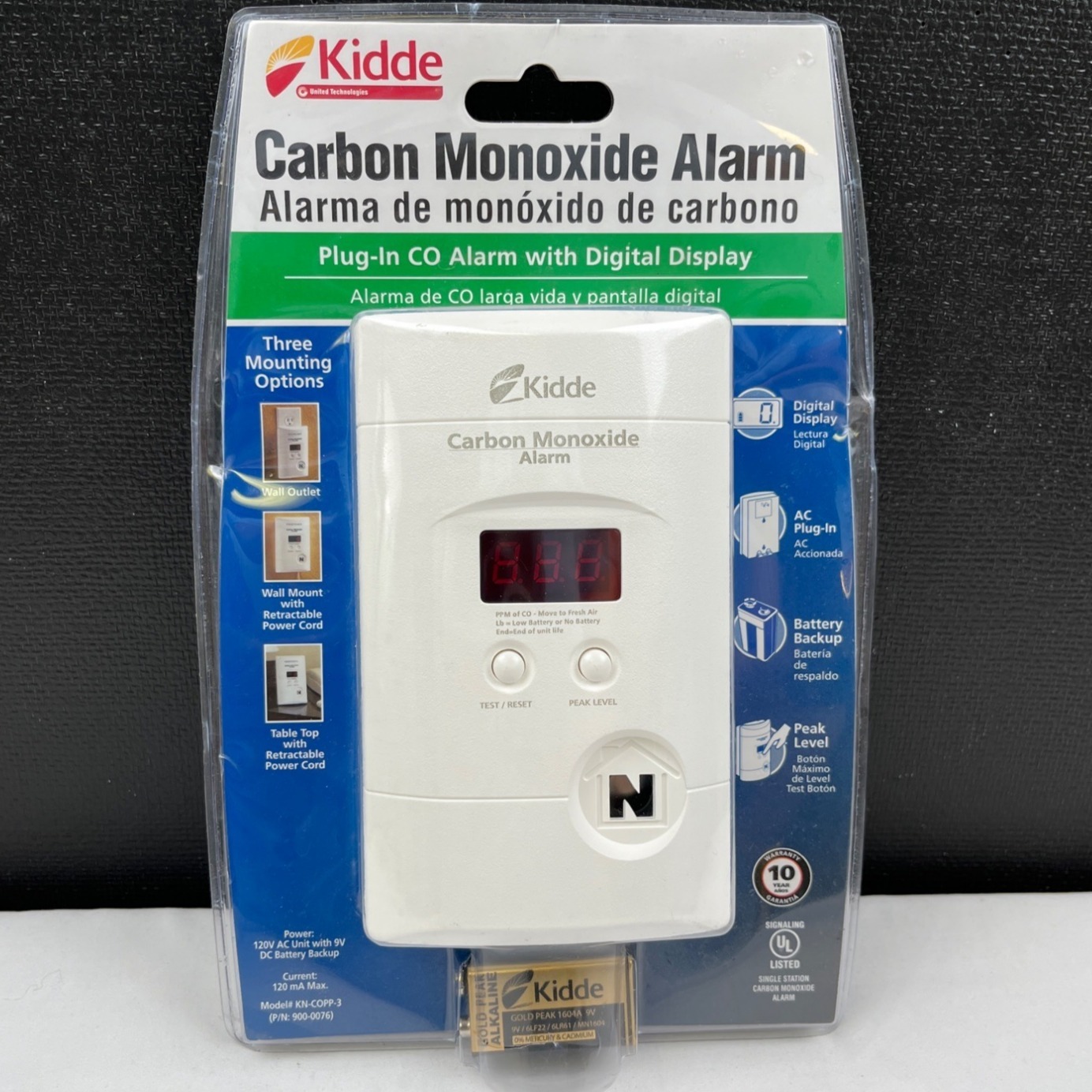 KN-COPP-3 Carbon Monoxide Alarm 3 Mounting Options