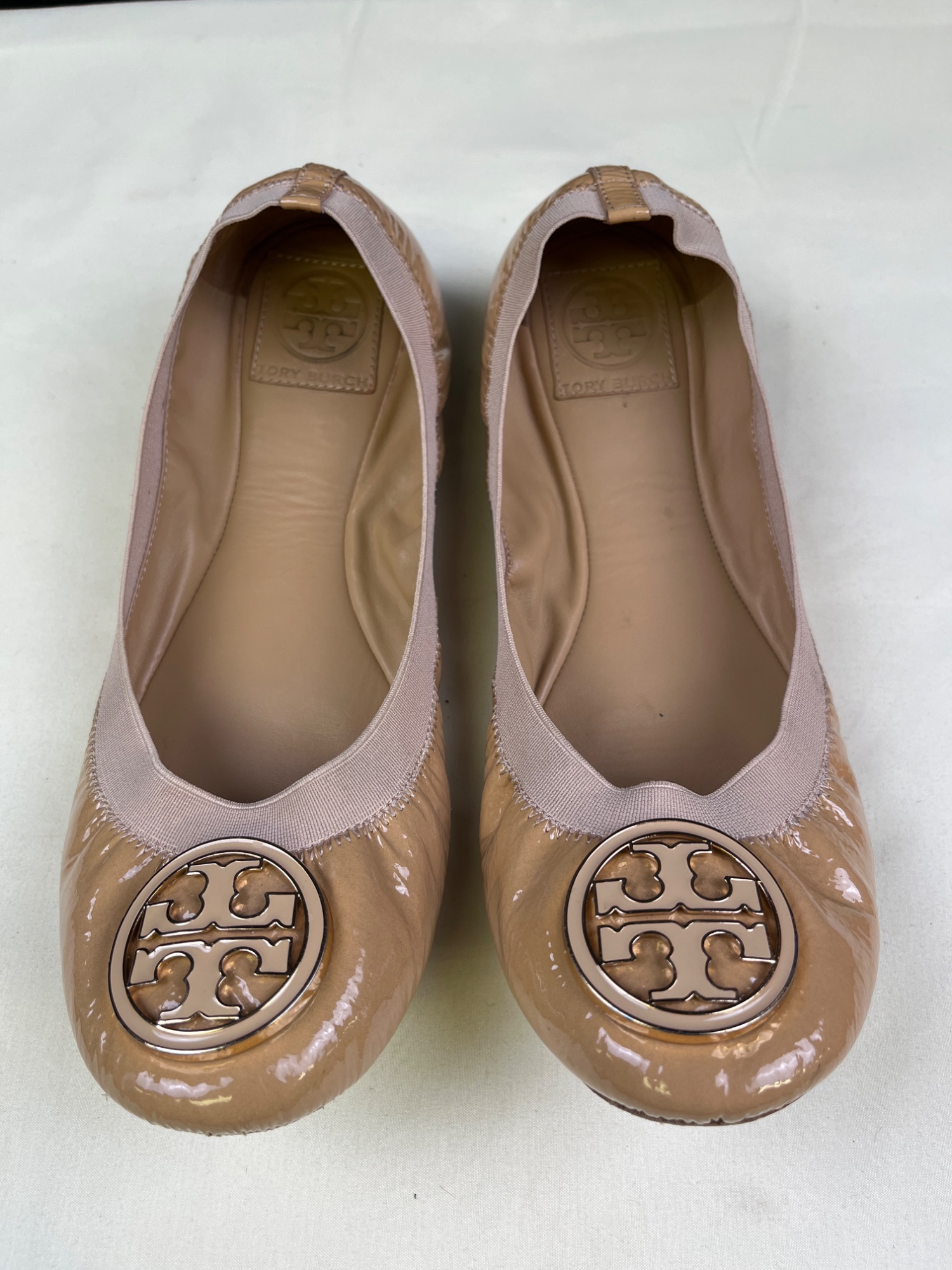 Women's Nude Leather Caroline Ballerina Shoes/Fats .5