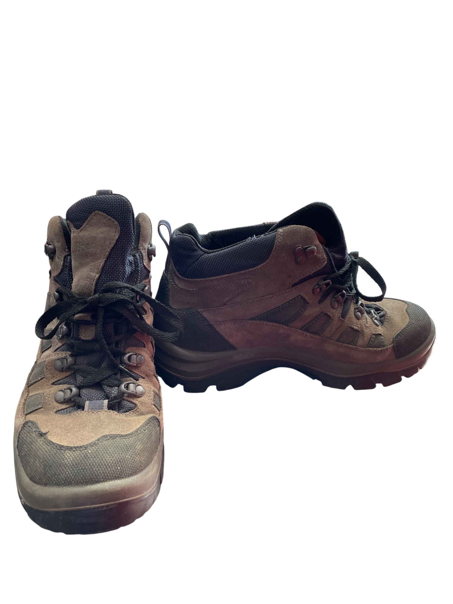 Gortex Mens gray leather ankle hike boots