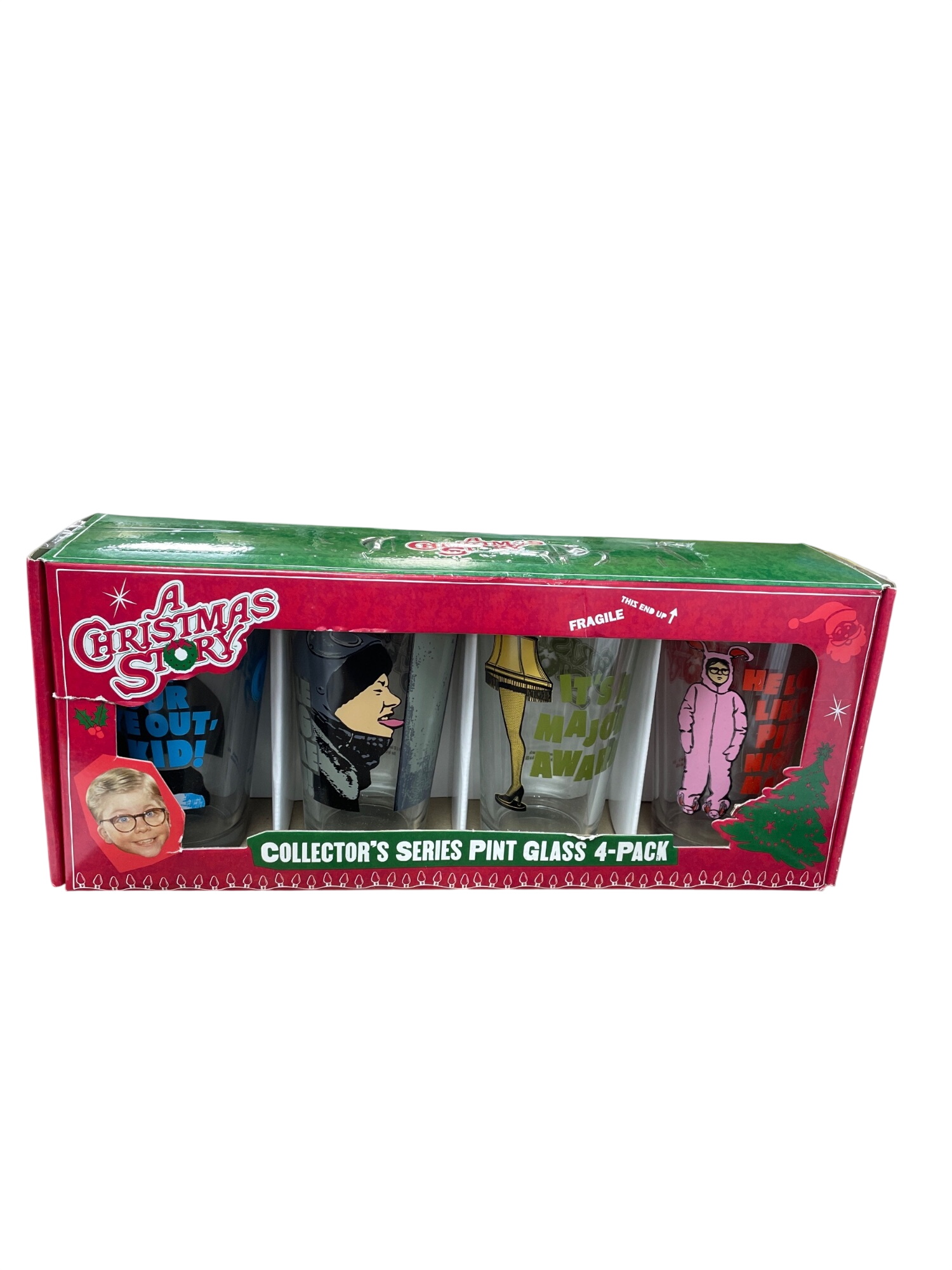 A Christmas Story collectors seroes Pint Glass 4 pack