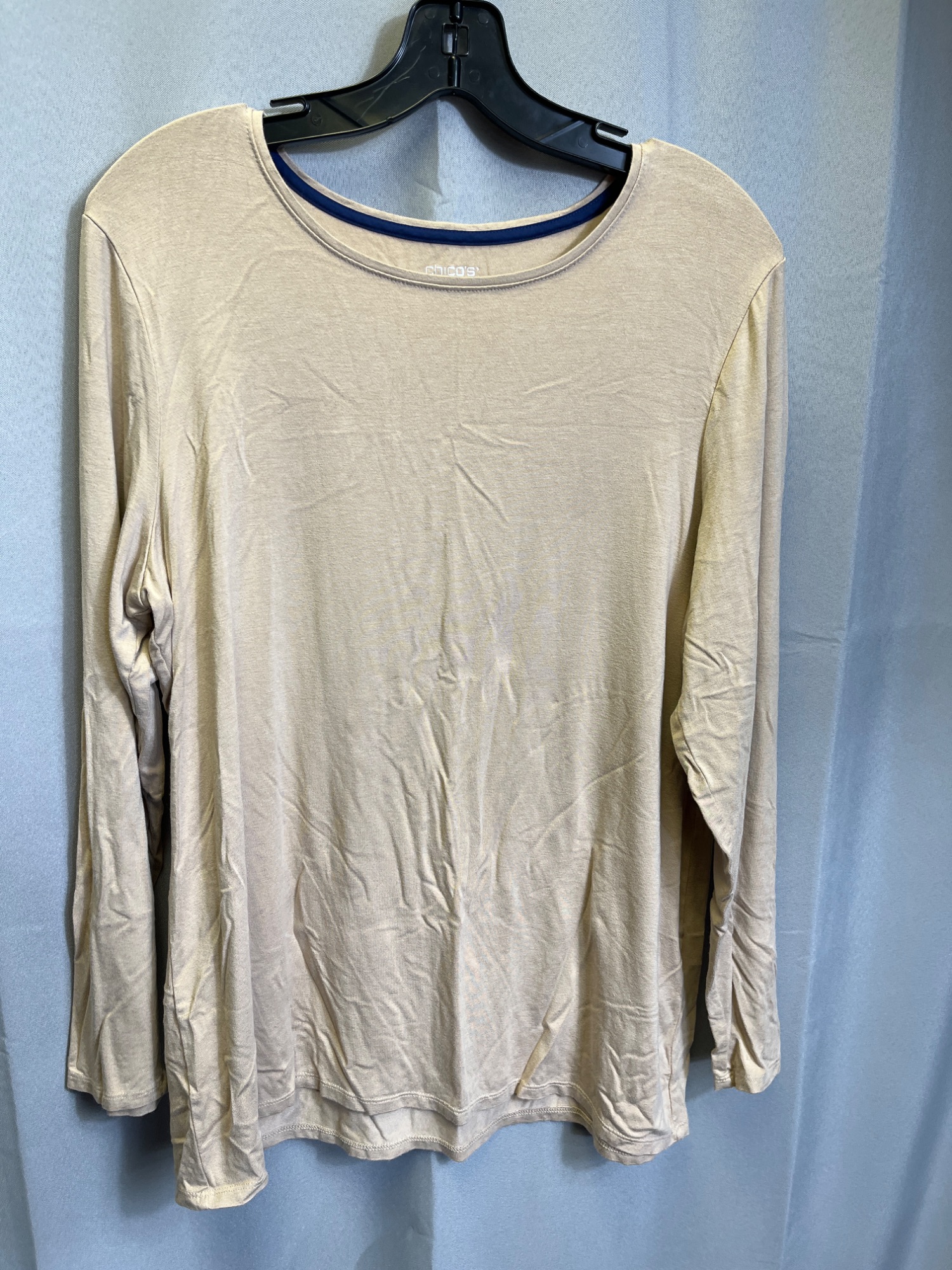 Womens Beige Long Sleeve T Shirt