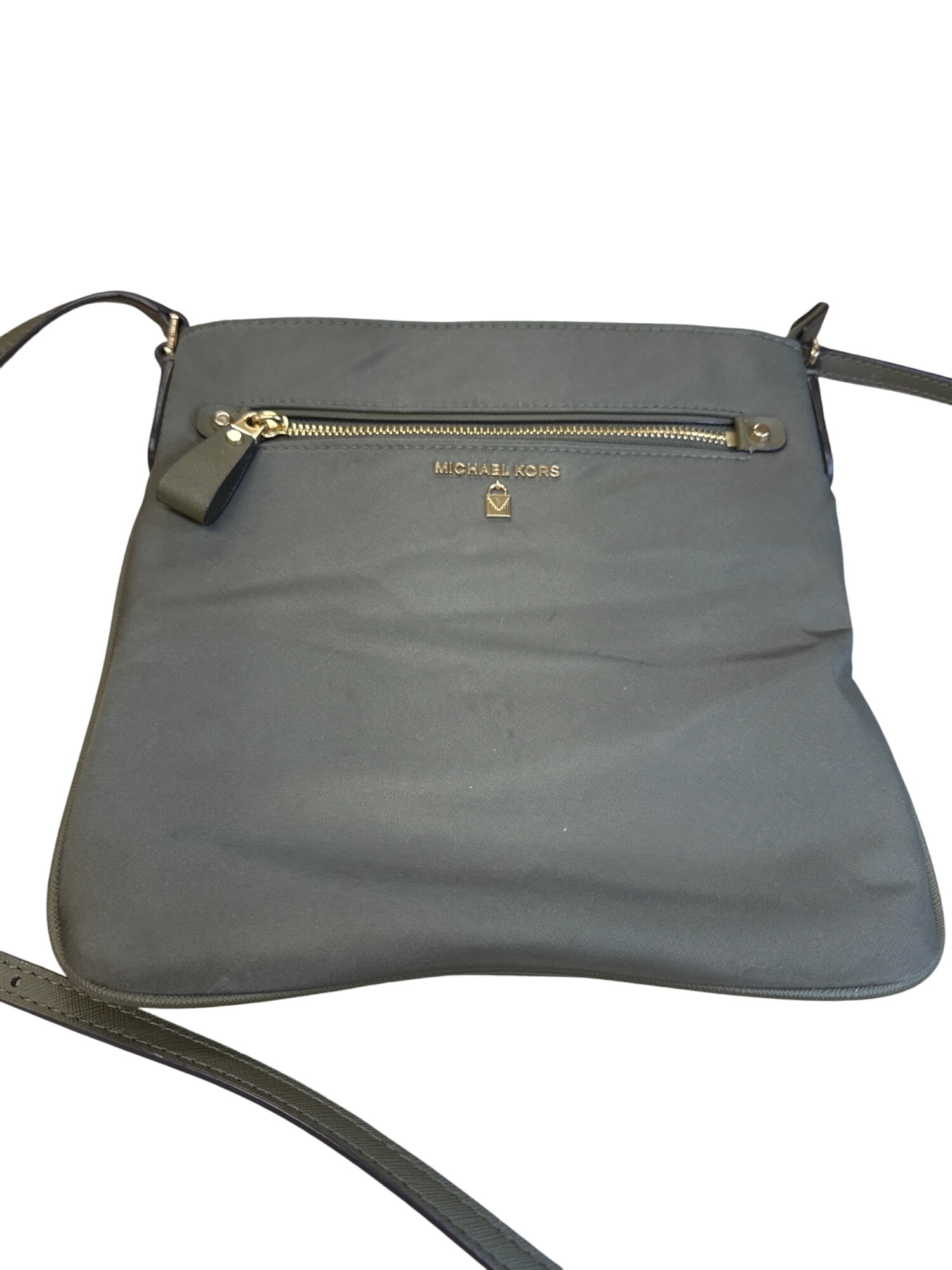 Michael Kors Womens Green Canvas Crossbody Purse