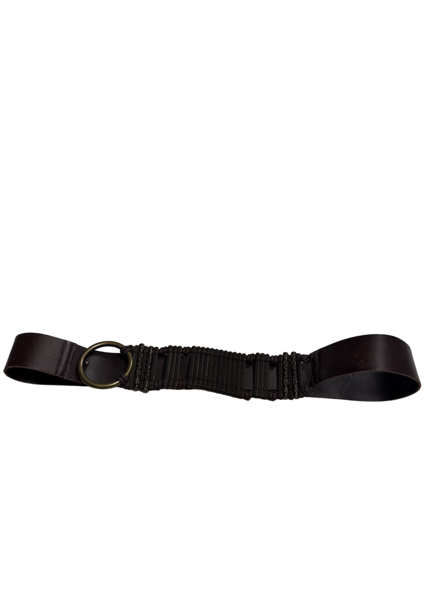 Antoniazzi Womens Vintage Leather Belt brass buckle XL