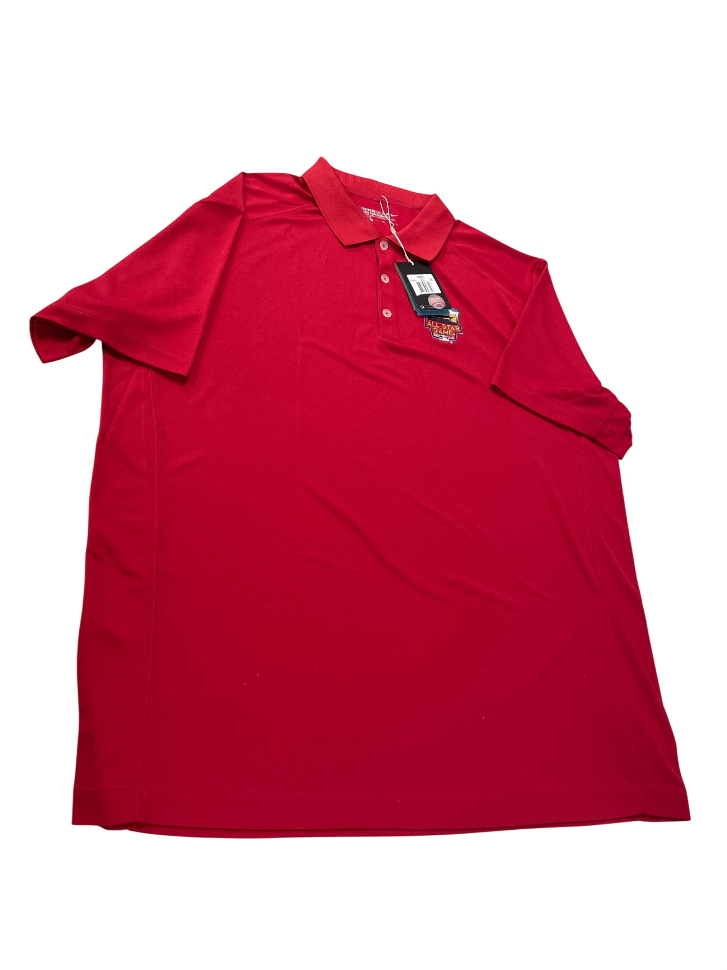 Golf Tour 2014 ALl Stars Embroided Patch Mens Red Polo Shirt Sz XXL