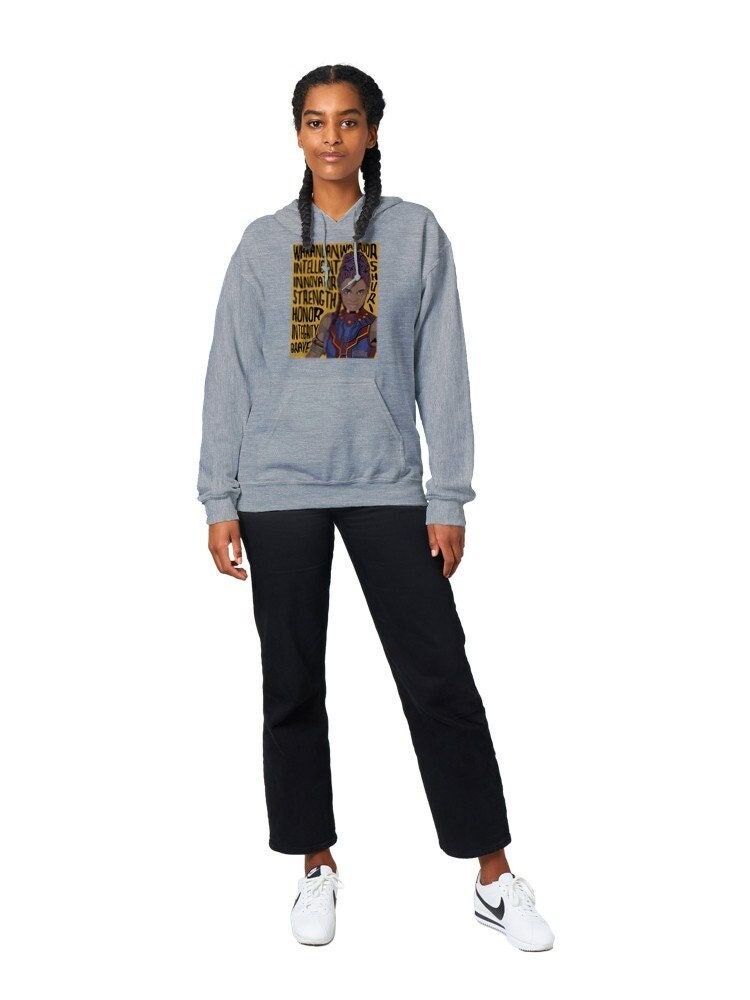 Shuri Black Panther Hoodie Gift for Her Wakanda Forever Hoodie Gift for Women Empowered Woman Hoodie Vintage Hoodie Graphic Hoodies — back view thumbnail