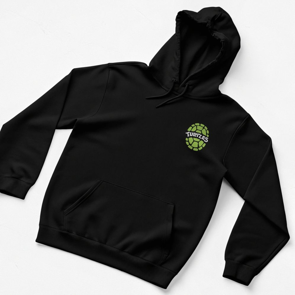 Teenage Mutant Ninja Turtles Black Hoodie — back view thumbnail