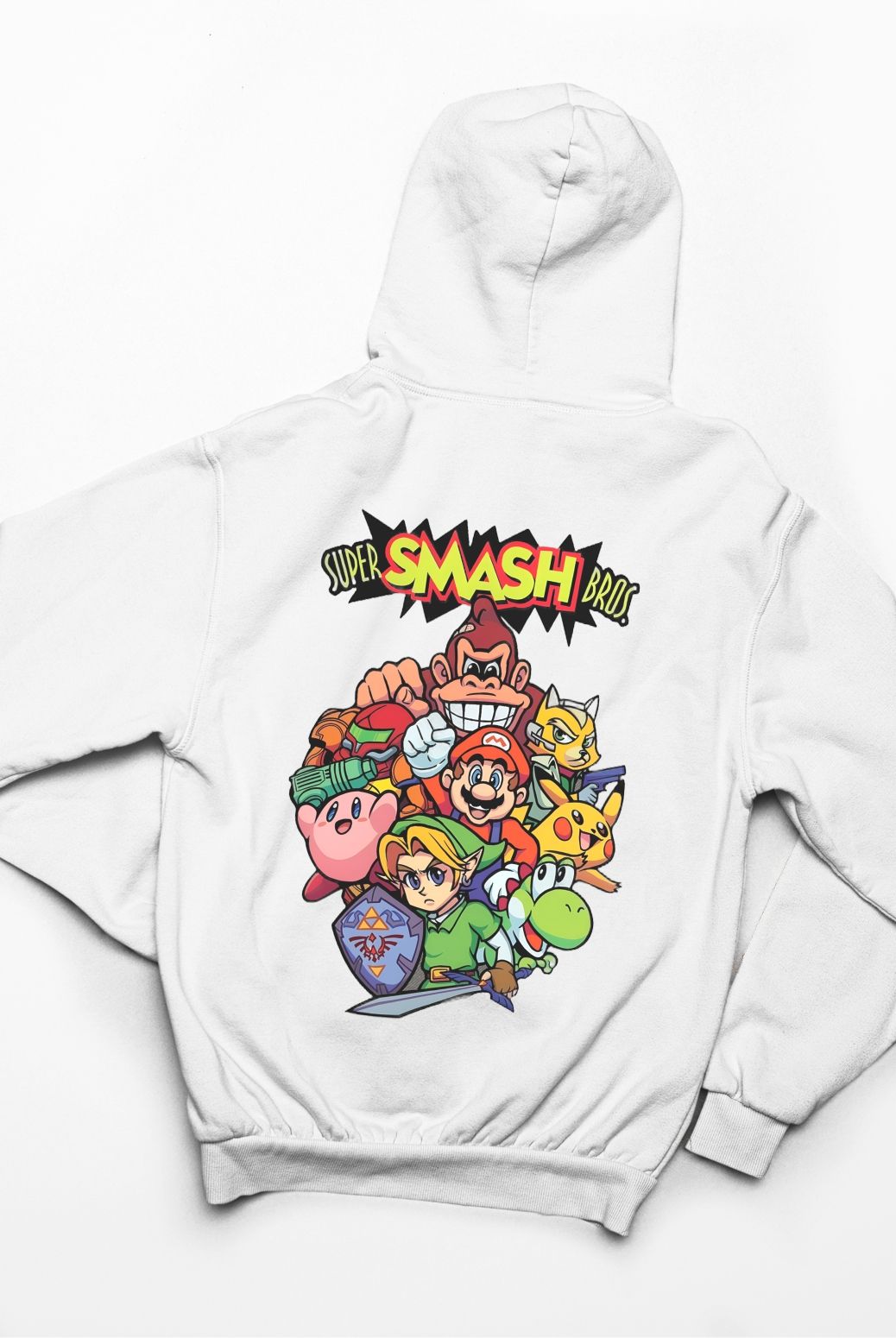 Super Smash Bros. Unisex Hoodie With Iconic Character Print — front view