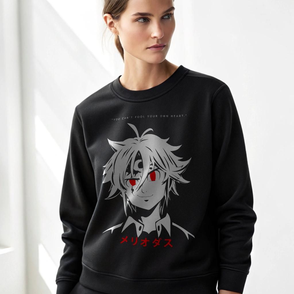 Nagito Komaeda Crewneck Sweatshirt - Danganronpa Inspired Graphic, Unisex, Sizes S-4XL — back view thumbnail