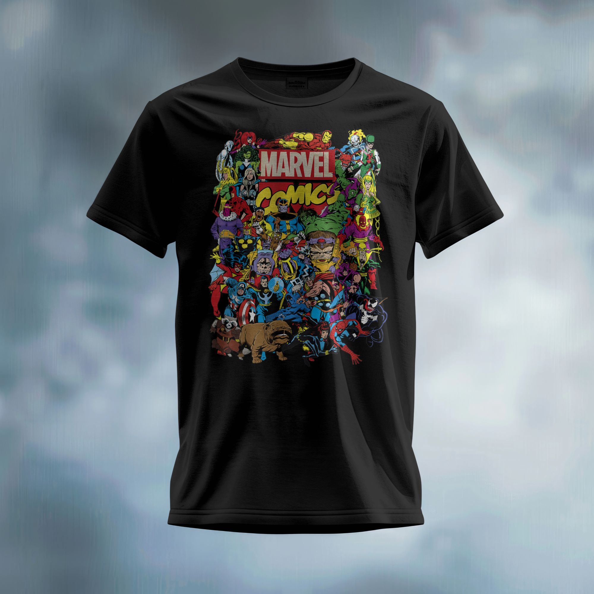 Marvel Comics Graphic Hoodie & T-Shirt Unisex Cotton Blend — back view thumbnail