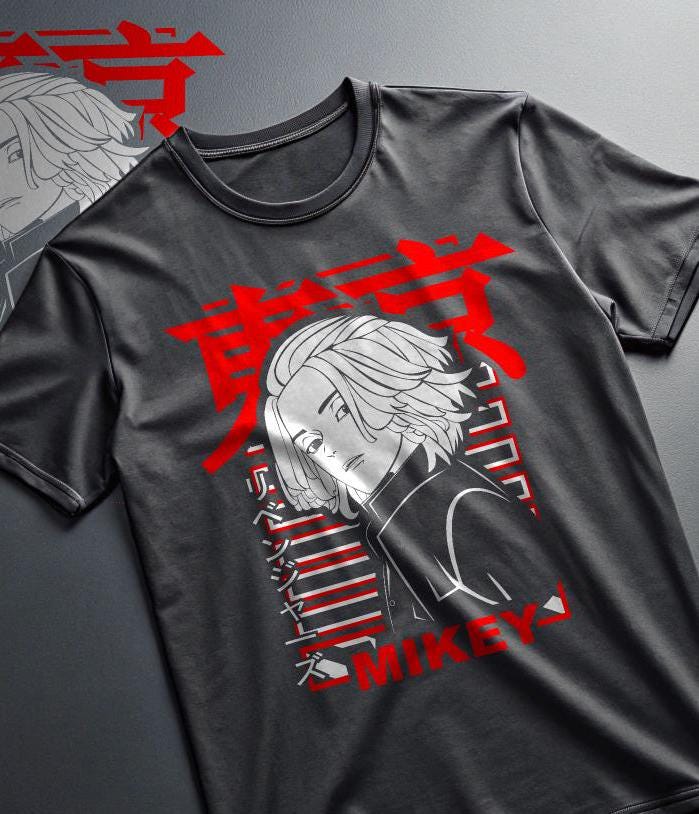 Tokyo Revengers Mikey T-Shirt - Anime Graphic Tee for Fans - Unisex Black Shirt — front view
