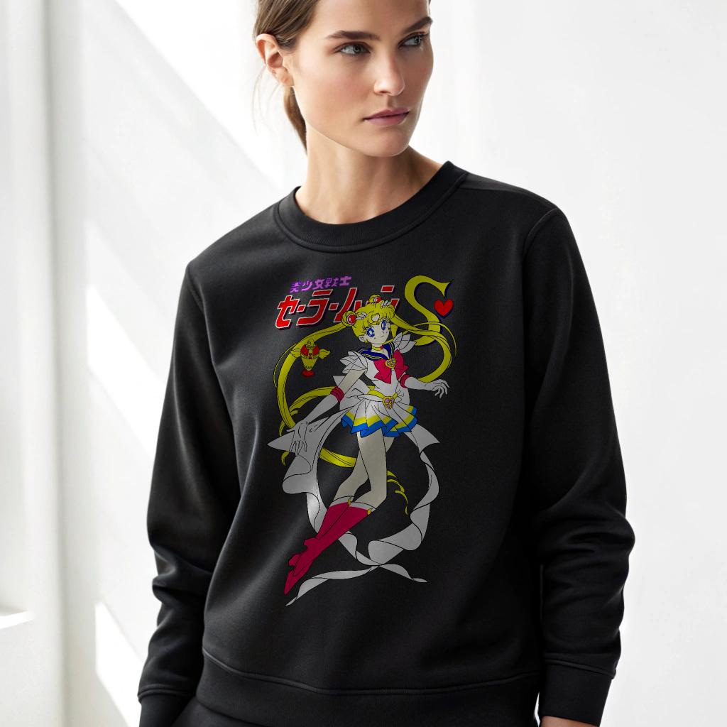 Sailor Moon S Crewneck Sweatshirt - Anime Magical Girl Graphic, Unisex, Sizes S-4XL — back view thumbnail