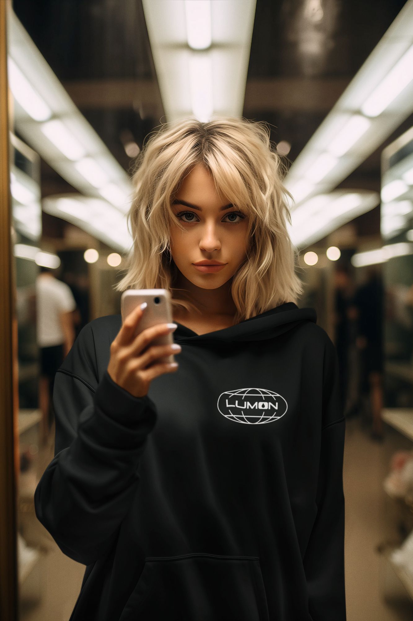 Severance Hoodie With Lumon Logo Design Black Sizes S-4XL Graphic Print — front view