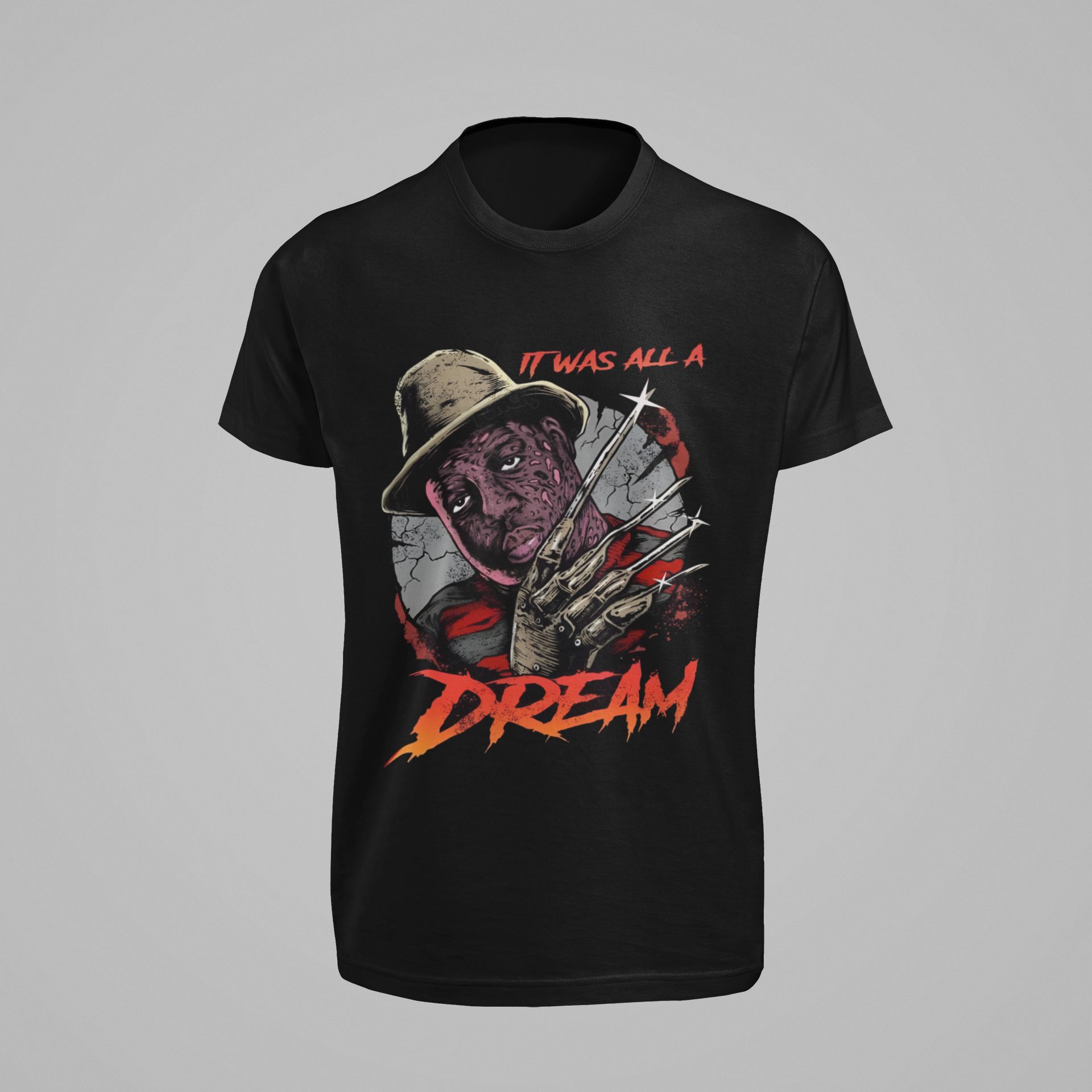 It Was All A Dream Freddy Krueger Biggie Horror Sweatshirt/Hoodie/T-Shirt — front view