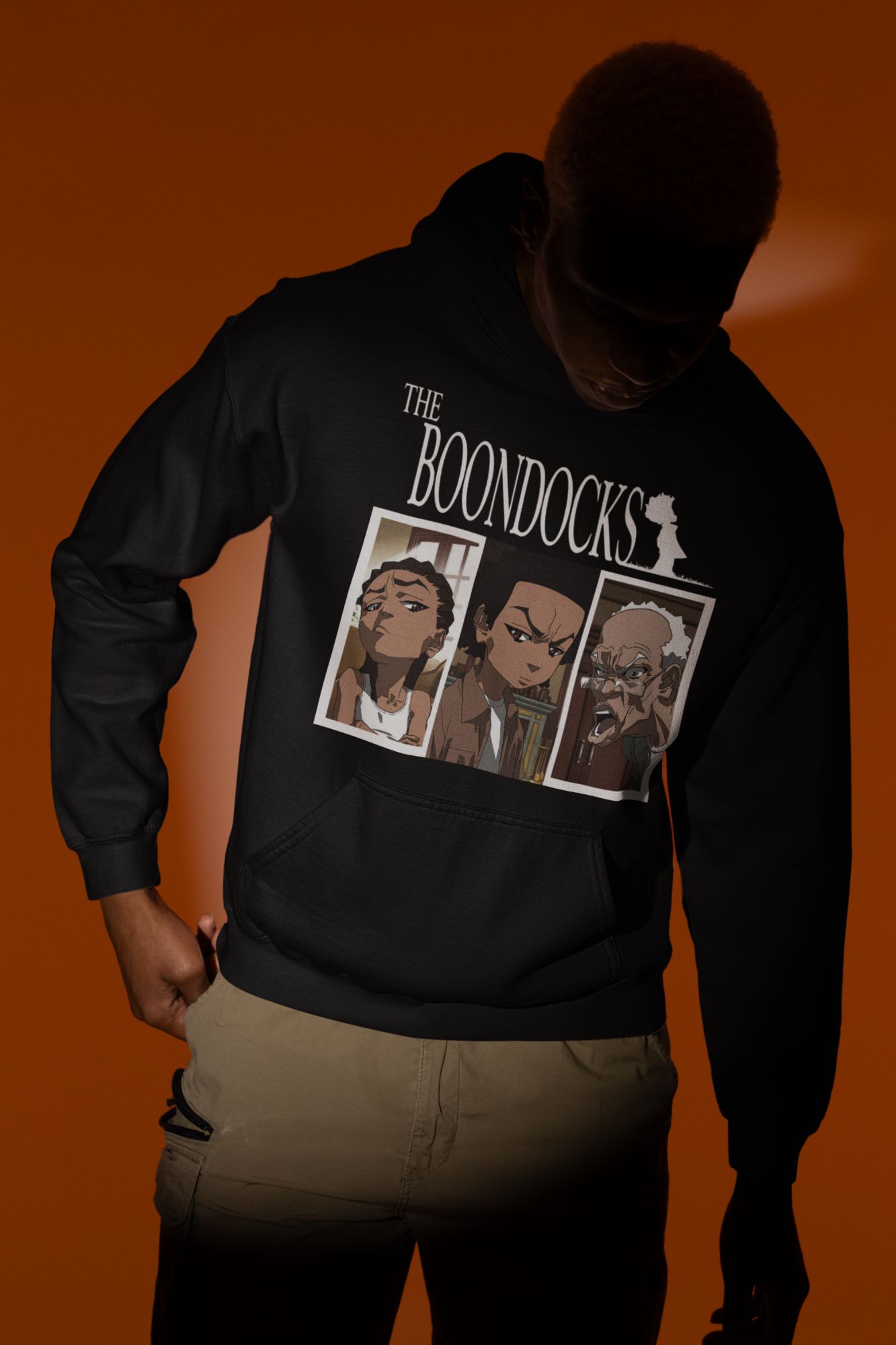 The Boondocks Graphic Tee & Hoodie Featuring Iconic Characters — back view thumbnail