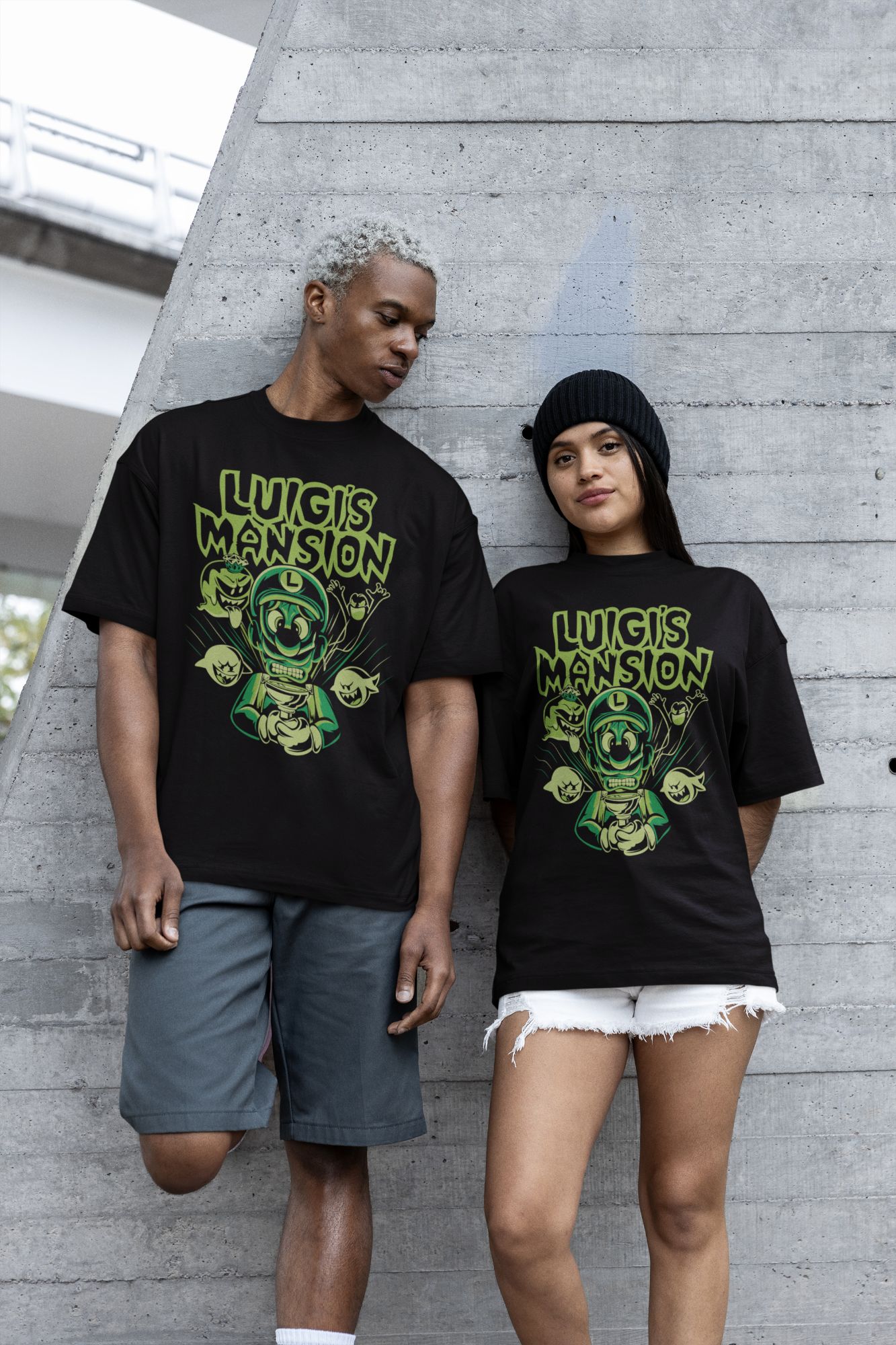 Luigis Mansion Graphic Hoodie Sweatshirt Or Tee — back view thumbnail
