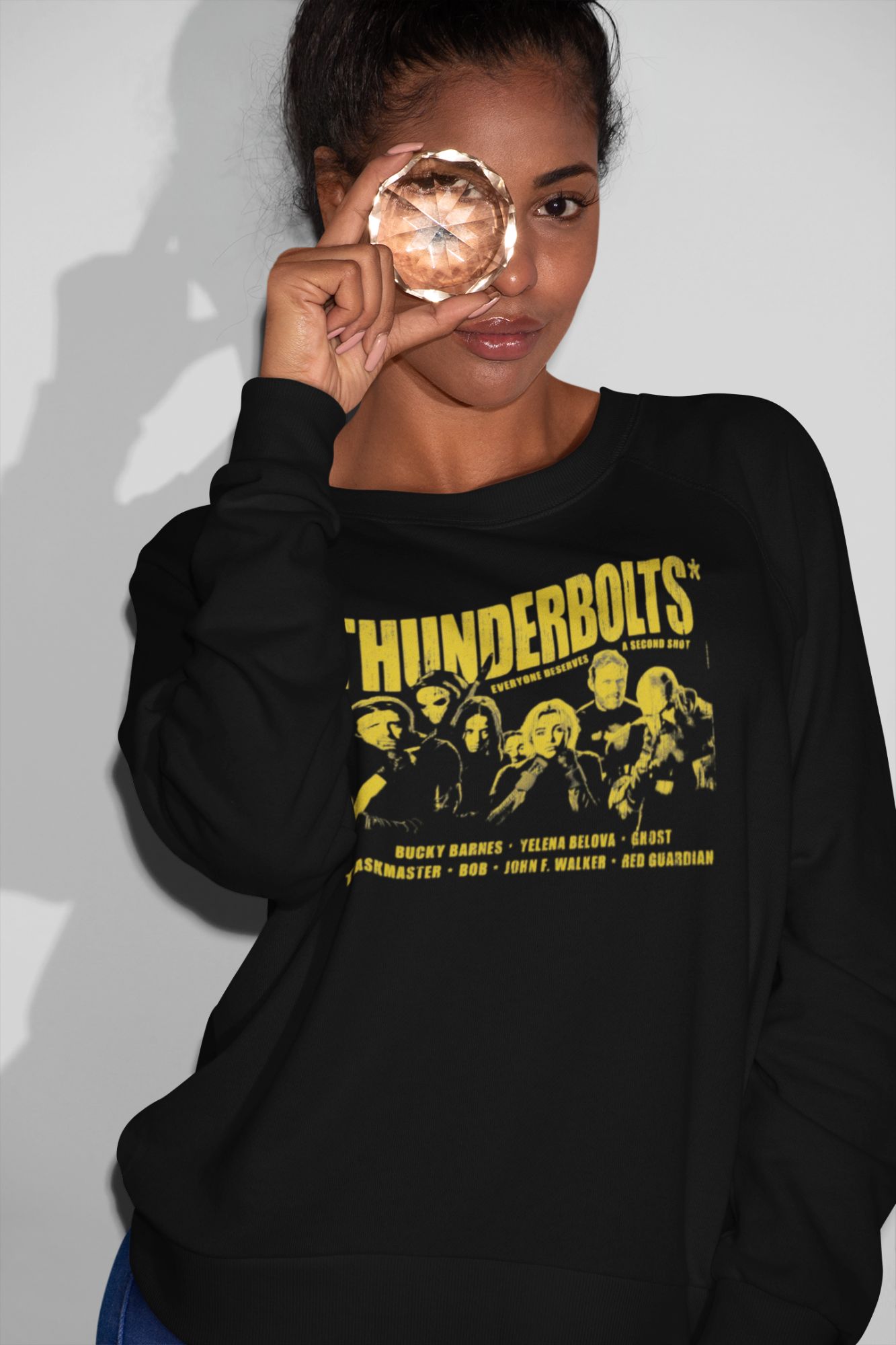 Thunderbolts Black Graphic Hoodie/Sweatshirt/T-Shirt Featuring Marvel Characters - Unisex Sizes S-4XL — back view thumbnail