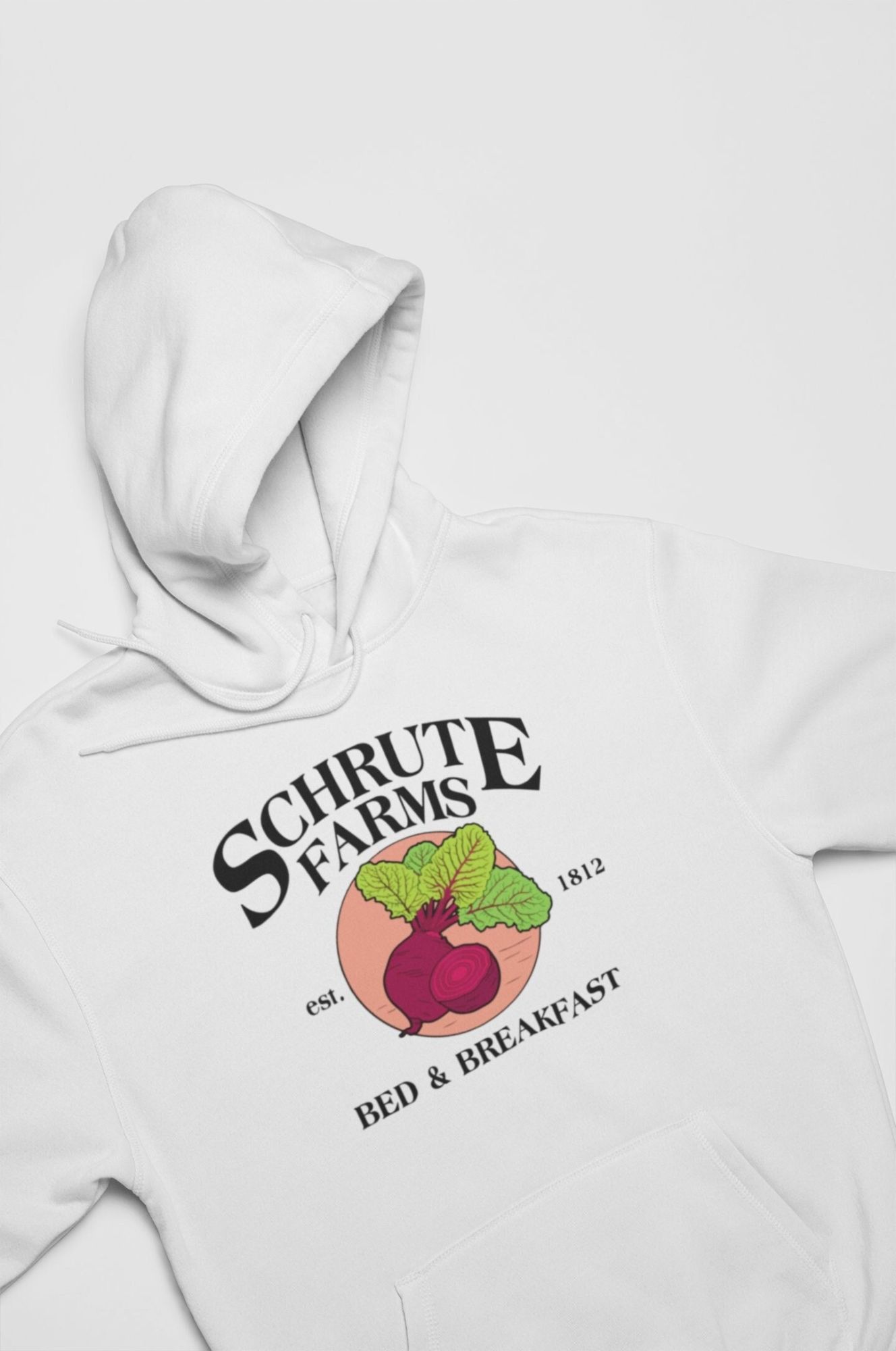 Shcrute Farms’ Graphic Design Hoodie Unisex Gift for Him Long Sleeve Pullover Crewneck Hoodie Gift for Her Trendy Oversized Hoodie — front view