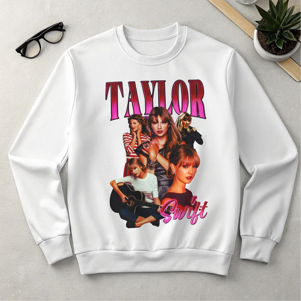 Taylor Swift Collage Sweatshirt — front view