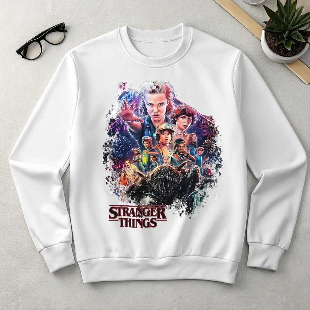 Stranger Things Unisex Sweatshirt With Graphic Design — front view