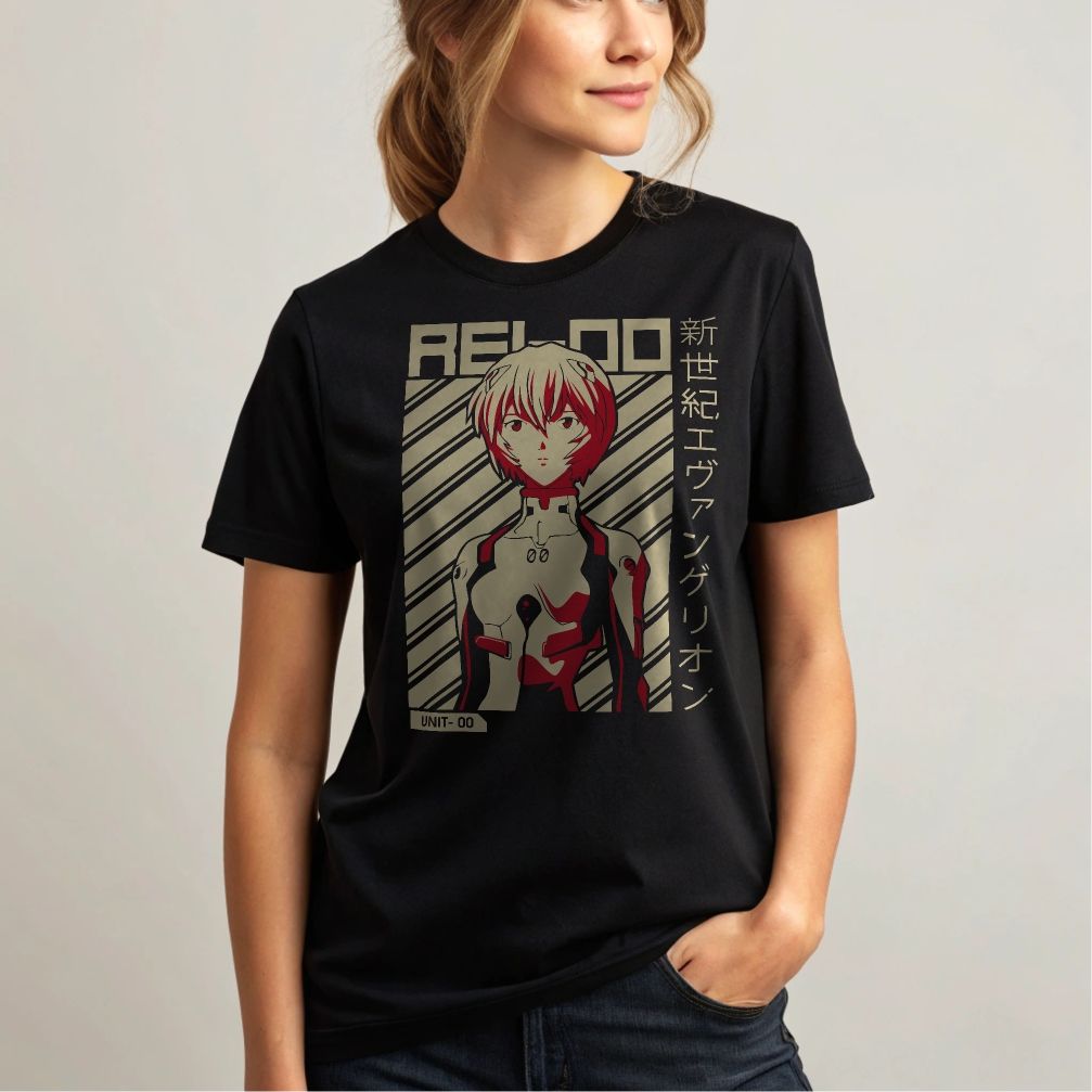 Neon Genesis Evangelion Rei Ayanami T-Shirt - Anime Unit-00 Graphic Tee, Unisex, Sizes S-4XL — back view thumbnail