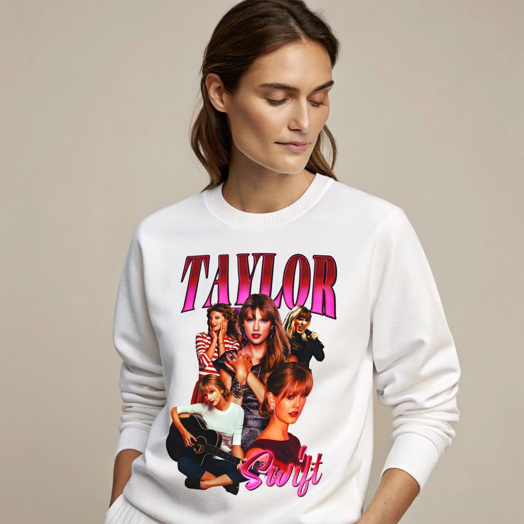 Taylor Swift Collage Sweatshirt — back view thumbnail